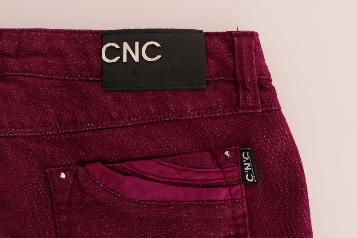 의상 National Red Wash Cotton Stretch Denim 청바지