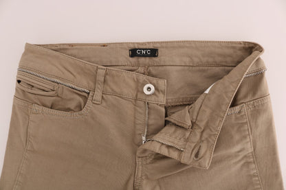 의상 National Beige Cotton Stretch Slim Fit 청바지