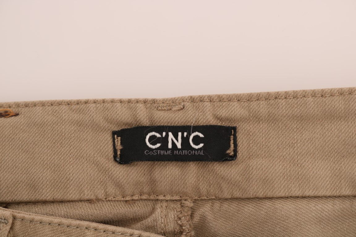 의상 National Beige Cotton Stretch Slim Fit 청바지