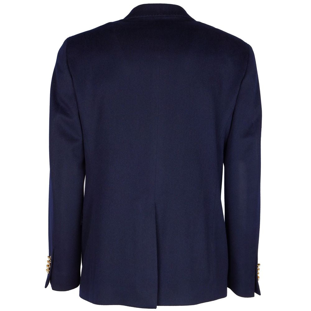 Made in Italy Blue Wool Vergine Blazer