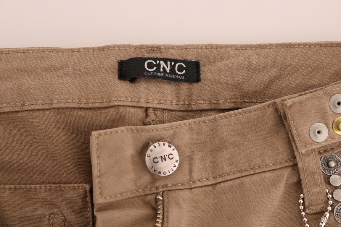 의상 National Beige Cotton Stretch Slim Fit 청바지