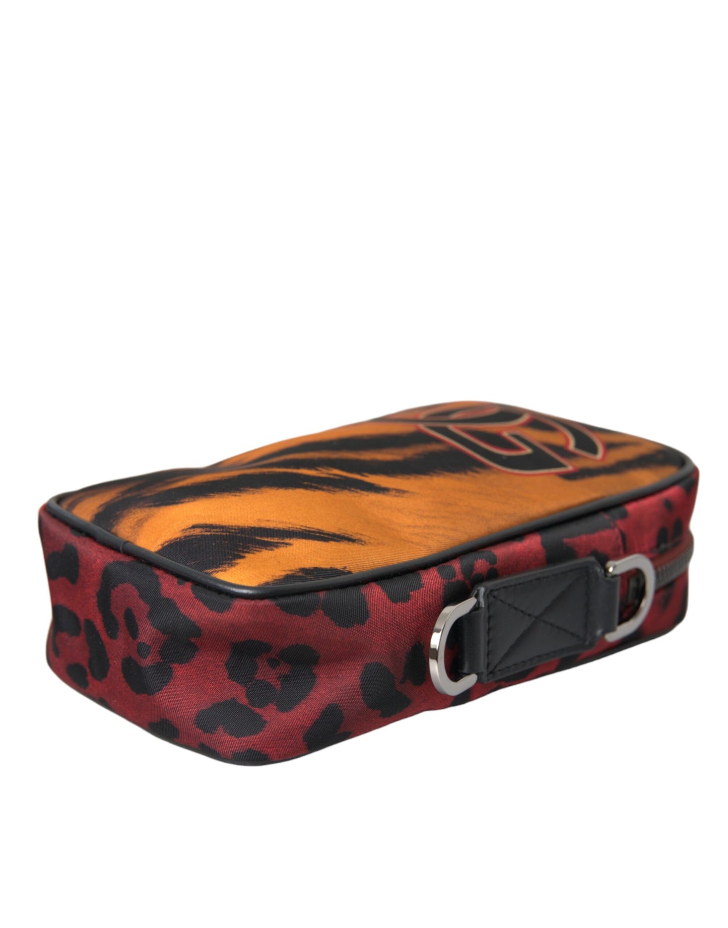 Dolce & Gabbana Multicolor Tiger Print Nylon Logo Cross Body Bag