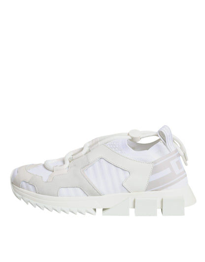 Dolce & Gabbana White Mesh Sorrento Trekking Sneakers Shoes