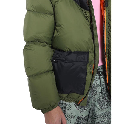 MSGM Green Nylon Men Bomber Jacket