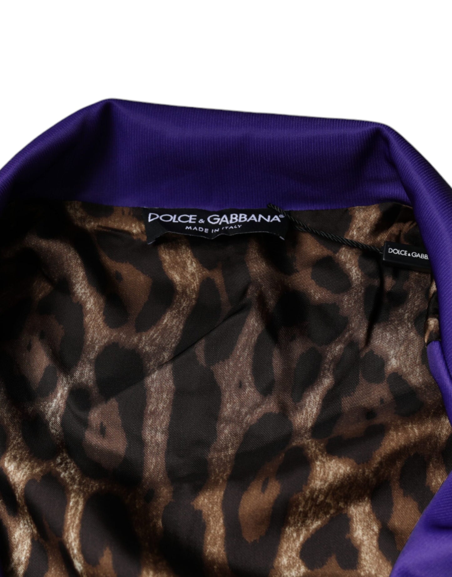 Dolce & Gabbana Purple YEAR OF THE PIG Full Zip Bomber Jacket