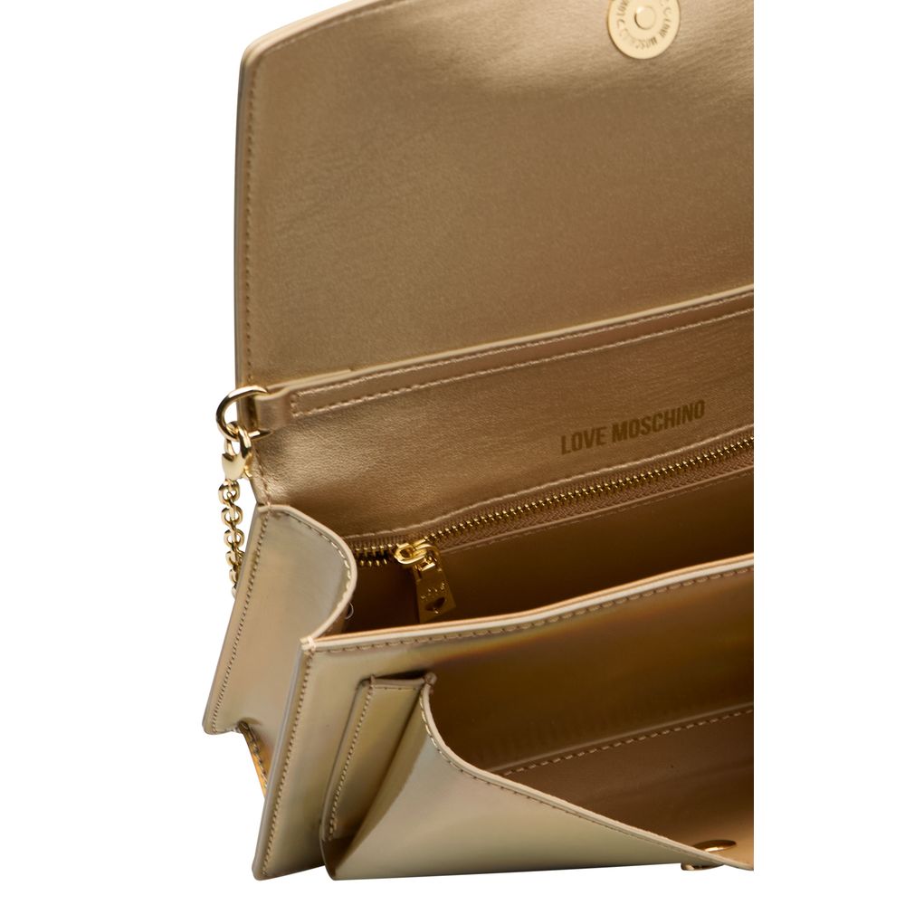 Love Moschino Gold Polyethylene Women Crossbody Bag