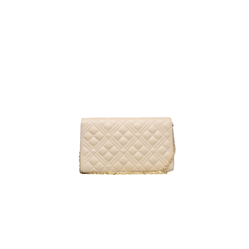 Love Moschino Beige Polyethylene Women Crossbody Bag