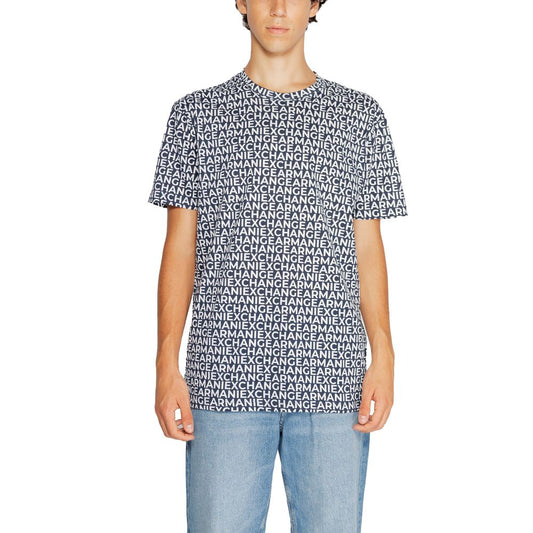 Armani Exchange Blue Cotton T-Shirt