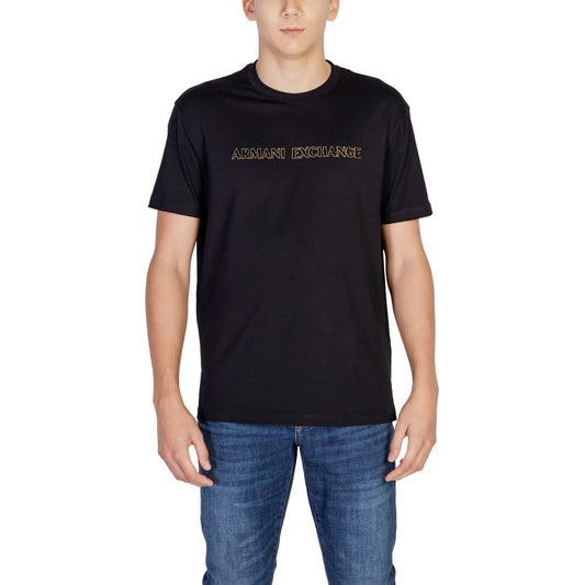 Armani Exchange Black Cotton T-Shirt