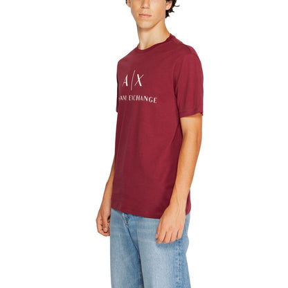 Armani Exchange Bordeaux Cotton T-Shirt