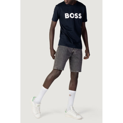 Hugo Boss Blue Cotton T-Shirt