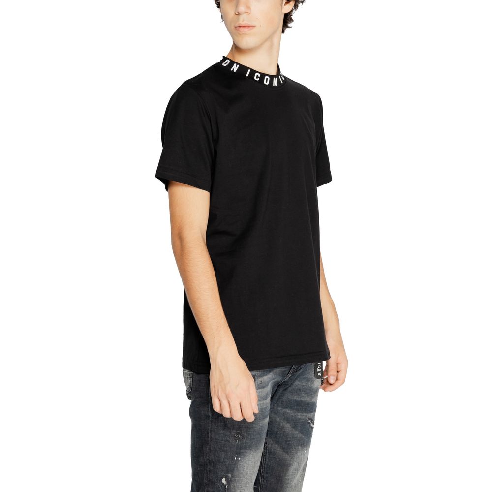 Icon Black Cotton T-Shirt