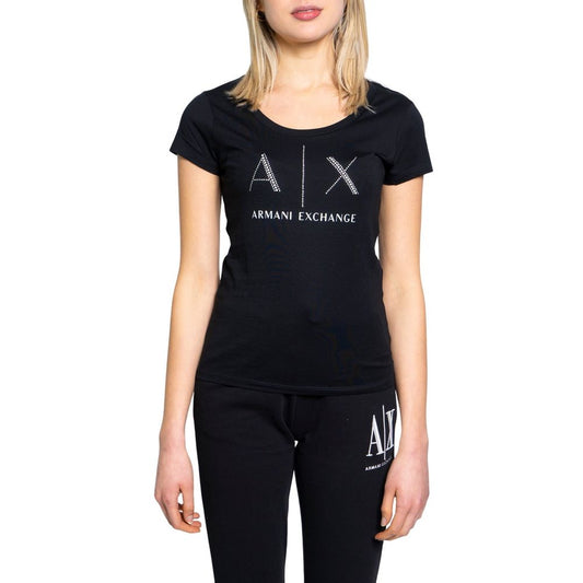 Armani Exchange Black Cotton Tops & T-Shirt