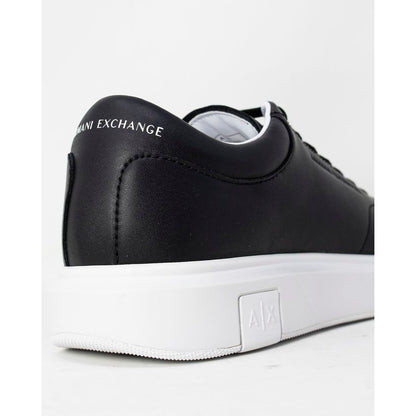 Armani Exchange Black Leather Sneaker