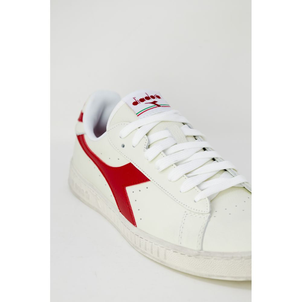 Diadora Red Synthetic Leather Sneaker