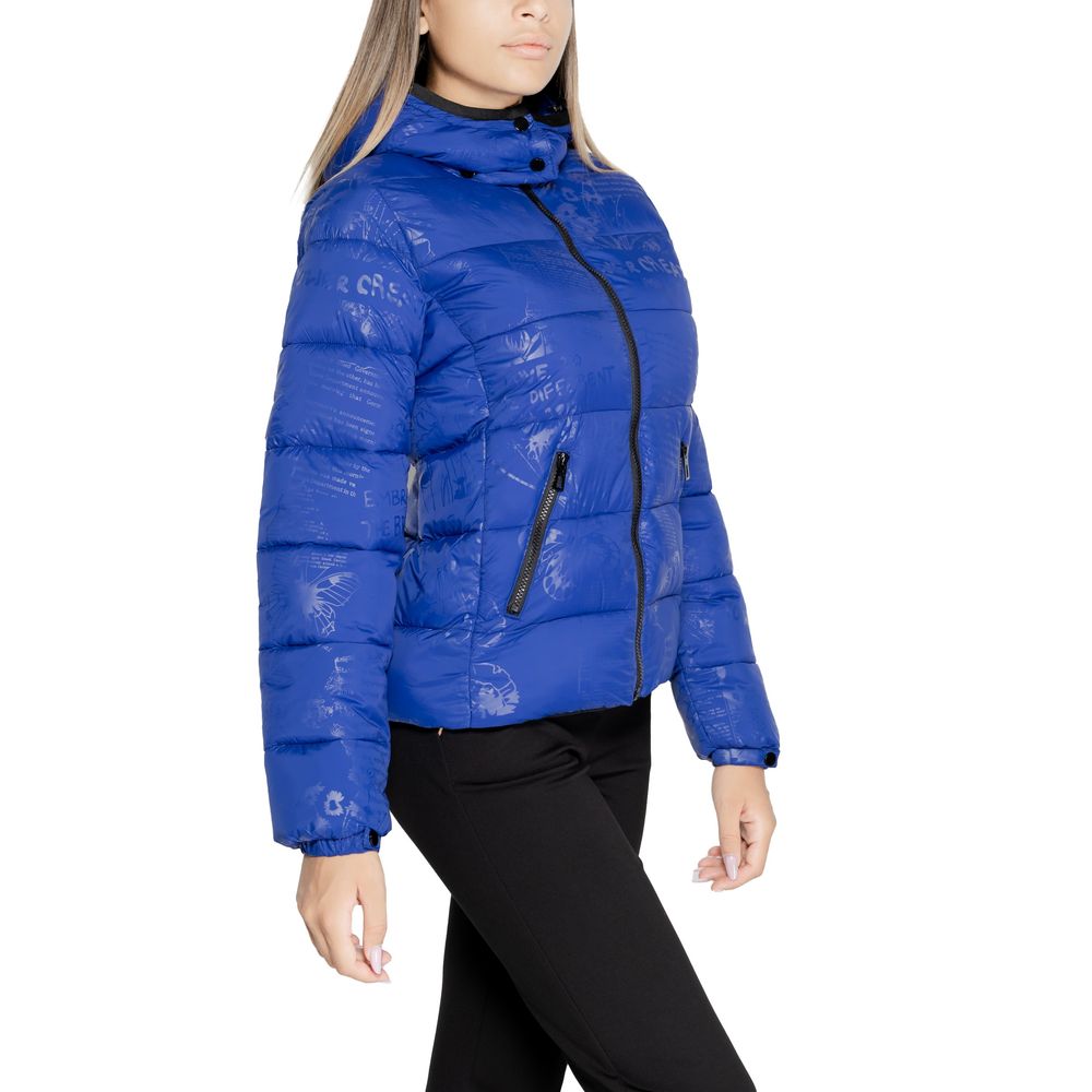 Desigual Blue Polyamide Jackets & Coat