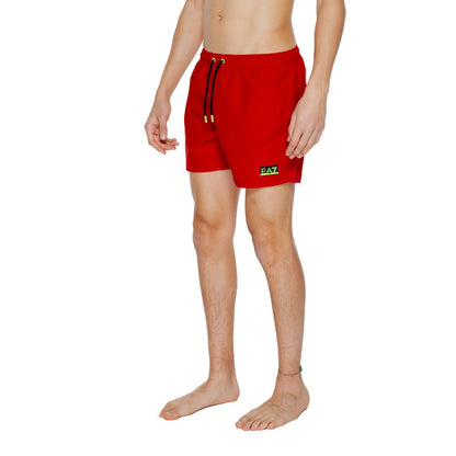 EA7 Emporio Armani Red Polyester Swimwear