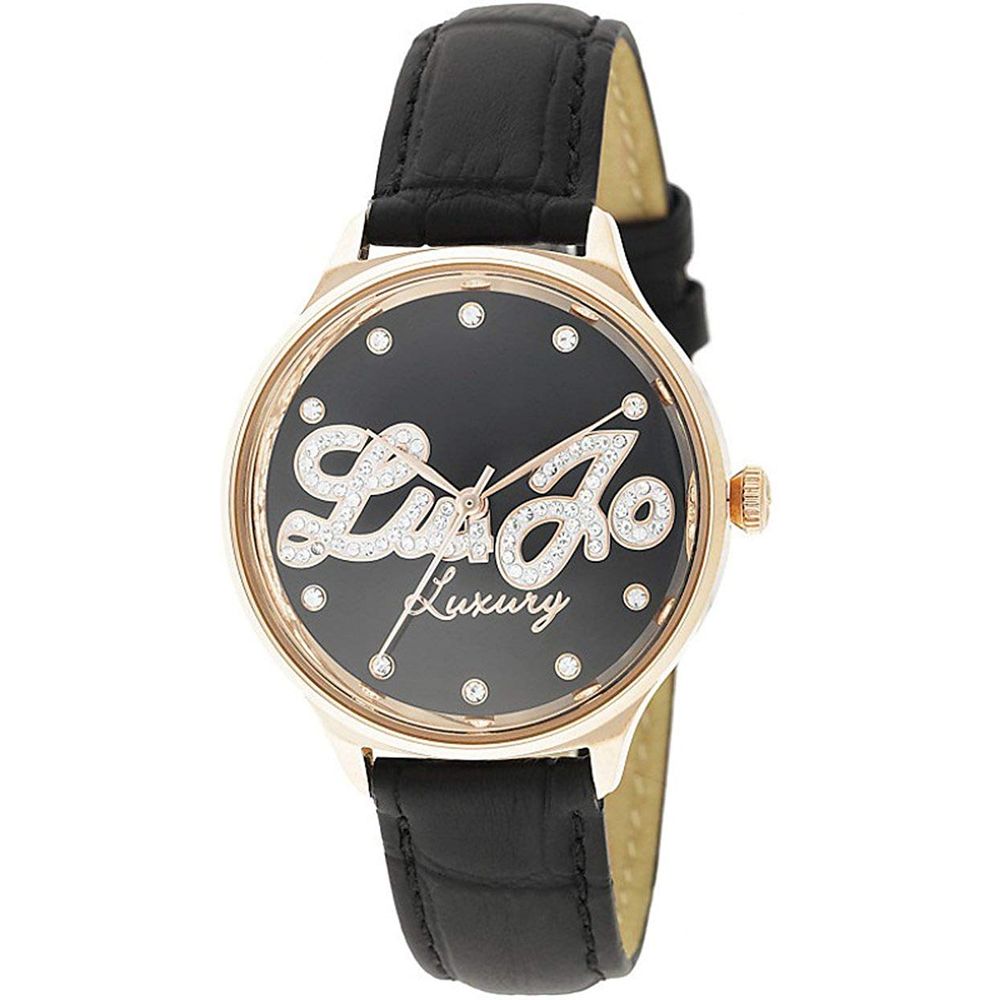 Liu Jo Black Leather Watch