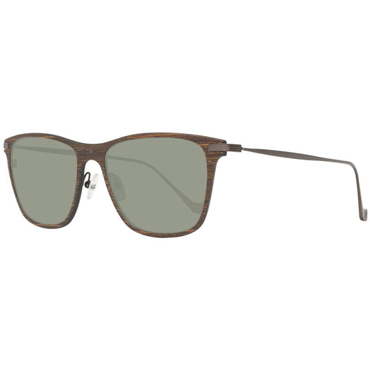 Hackett Brown Wood And Metal Sunglasses