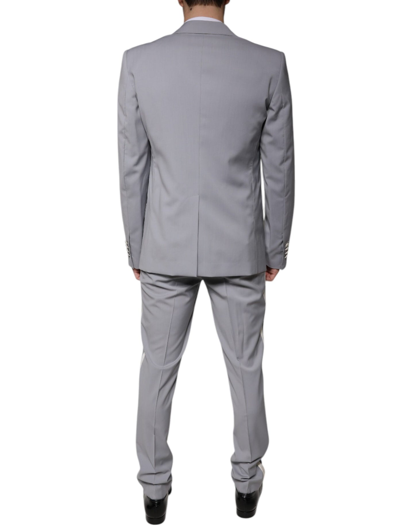 Dolce & Gabbana Gray Wool 3 Piece Slim Fit Formal Suit