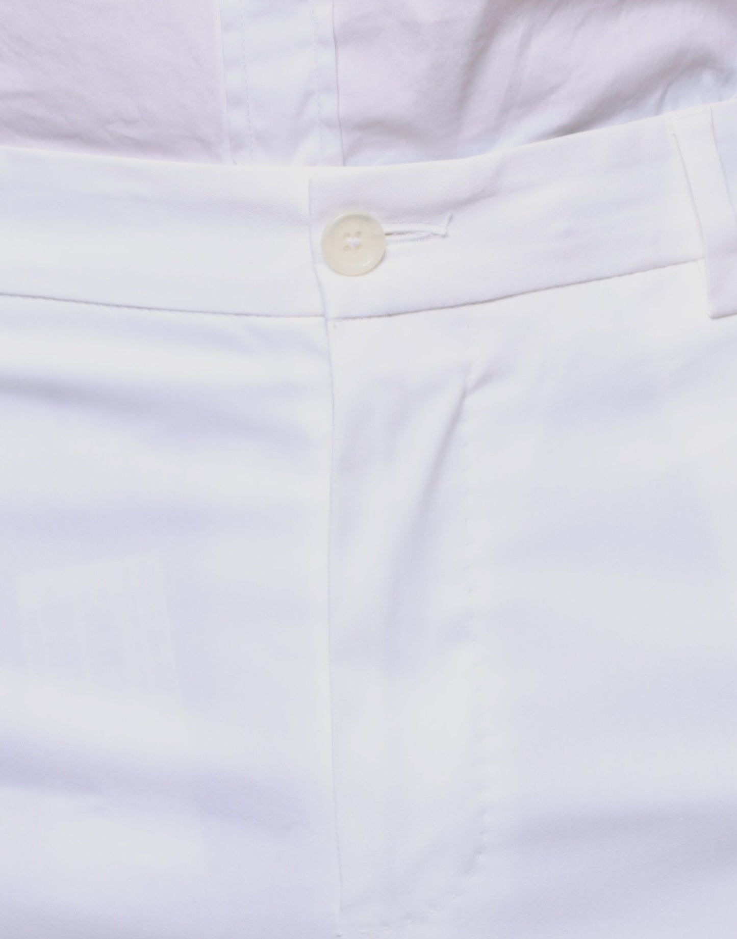 Dolce & Gabbana White Cotton Skinny Dress Pants