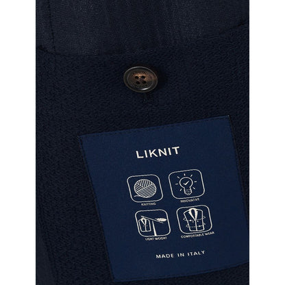 Lardini Blue Cotton Jacket