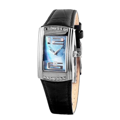 Chronotech Black Leather Watch