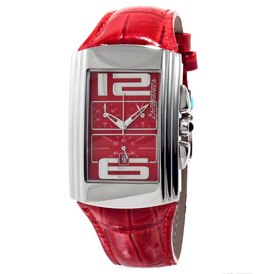 Chronotech Red Leather Watch