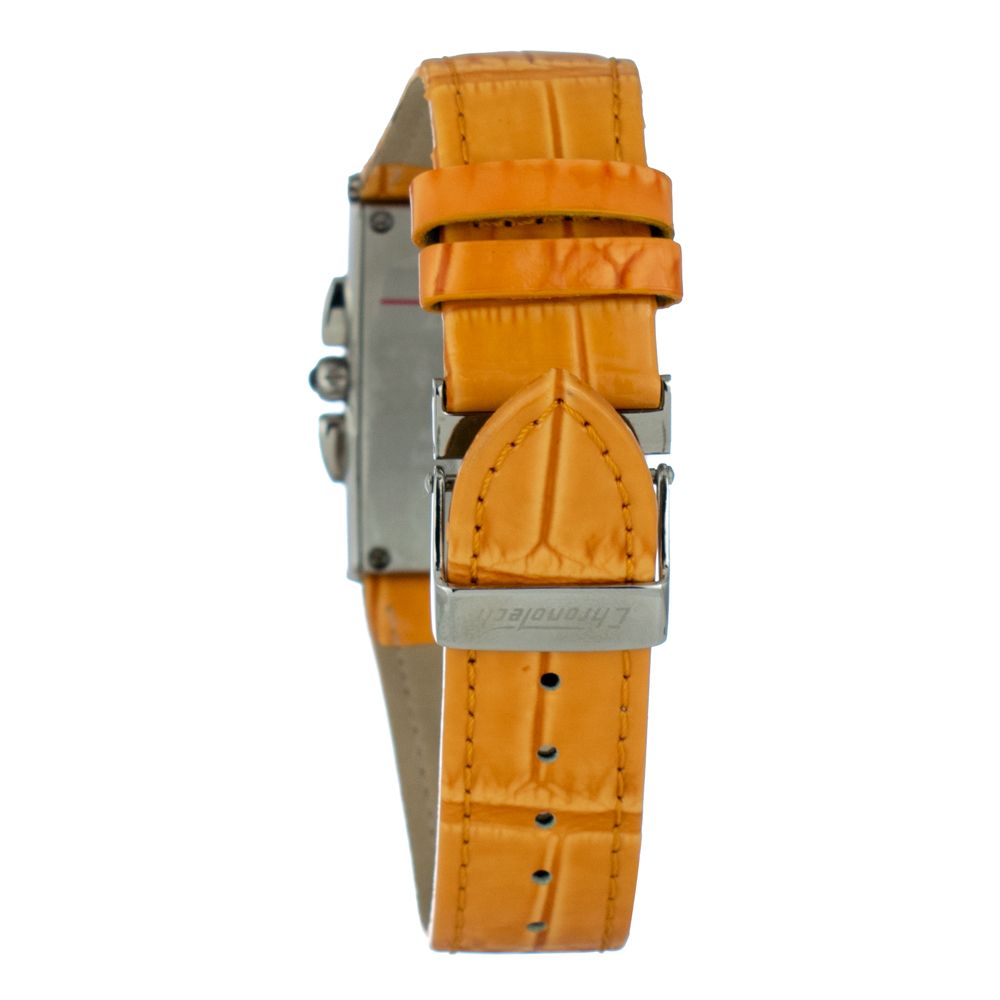 Chronotech Orange Leather Watch