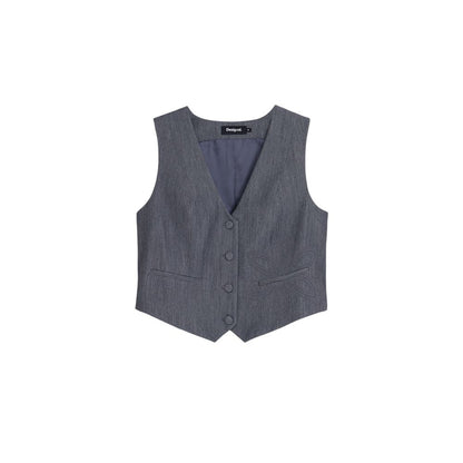 Desigual Gray Polyester Vest