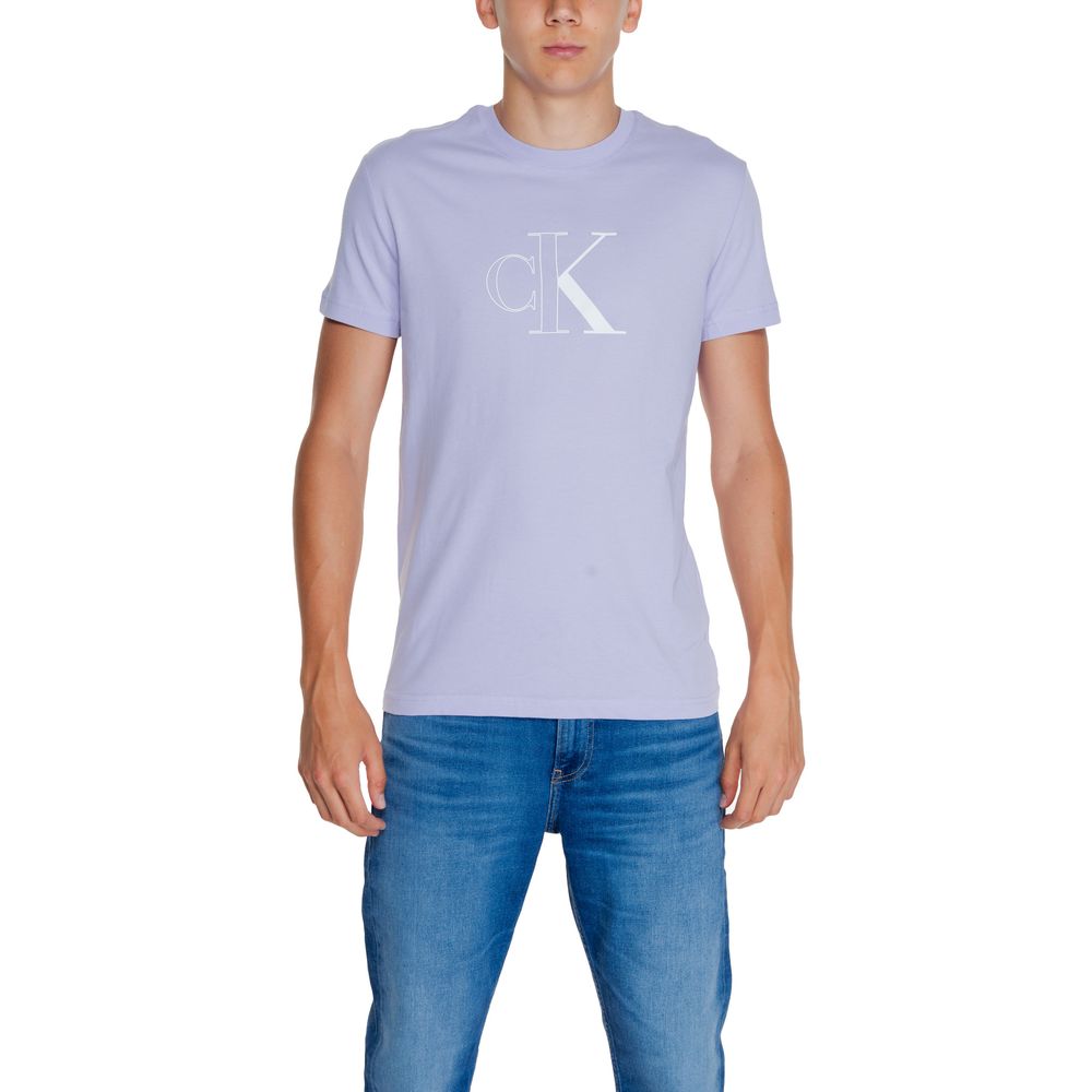 Calvin Klein Jeans Purple Cotton Rigenerato T-Shirt