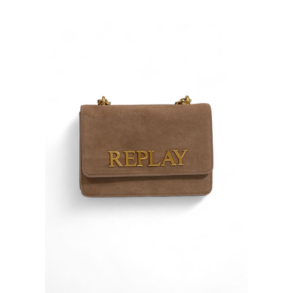 Replay Brown Polyester Handbag