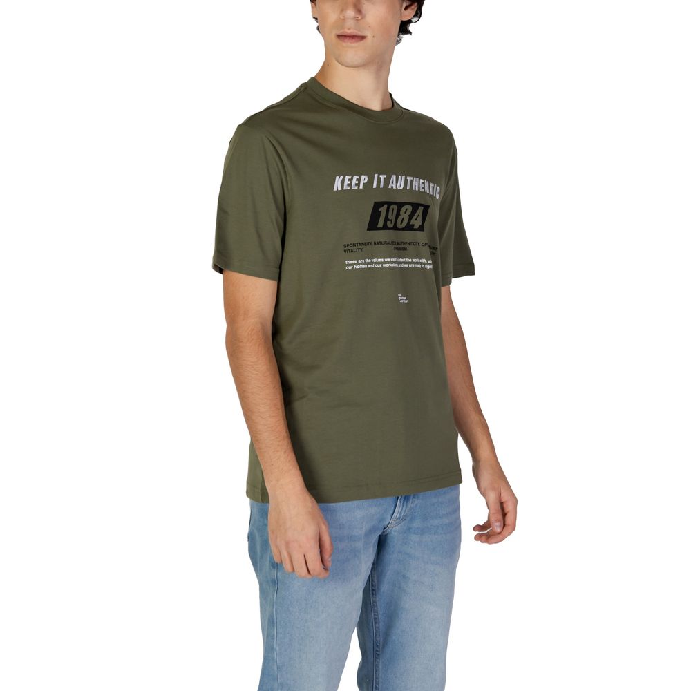 Gas Green Cotton T-Shirt