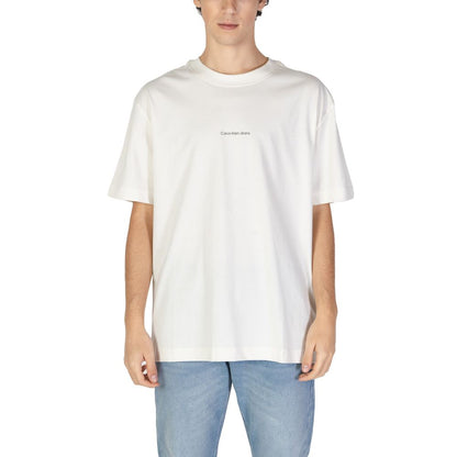 Calvin Klein Jeans Beige Cotton T-Shirt