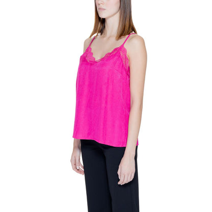 Vila Clothes Pink Viscose Tops & T-Shirt