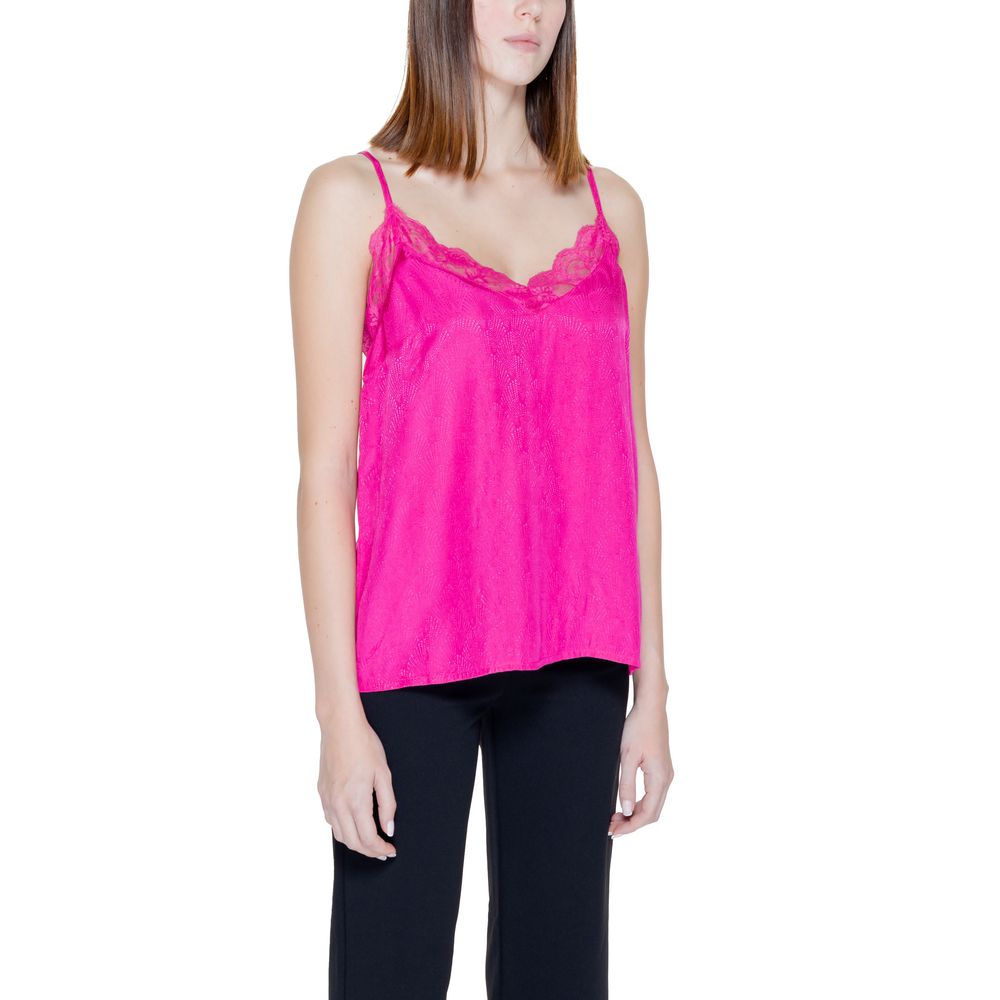 Vila Clothes Pink Viscose Tops & T-Shirt