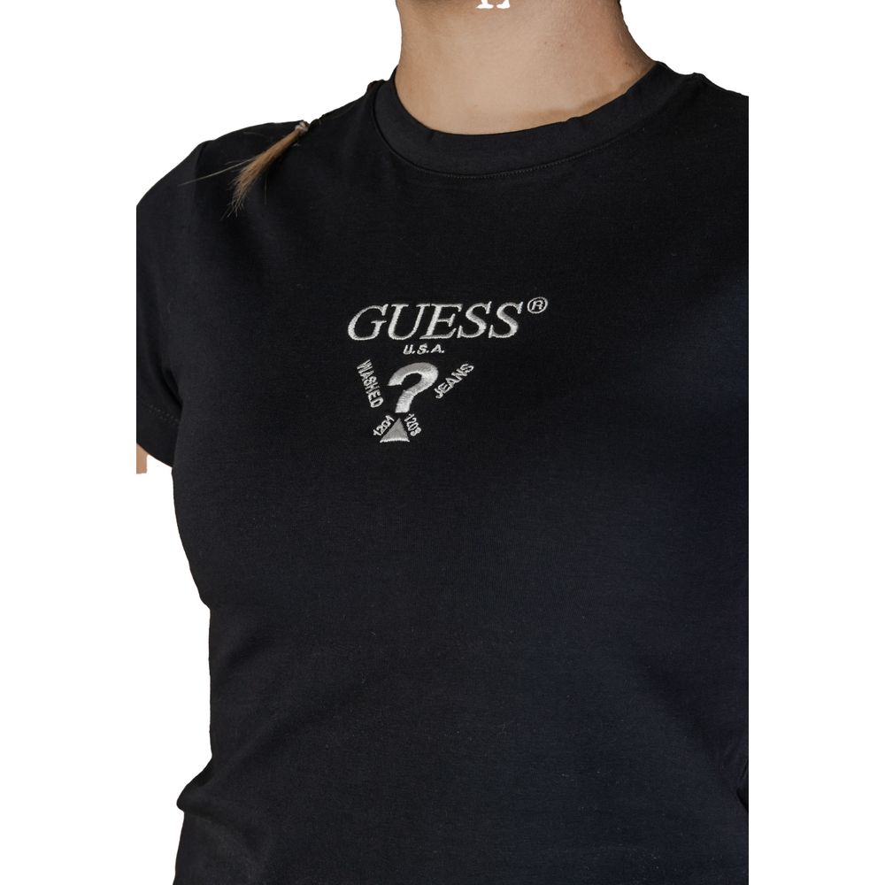 Guess Active Black Cotton Tops & T-Shirt