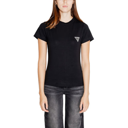 Guess Active Black Cotton Tops & T-Shirt