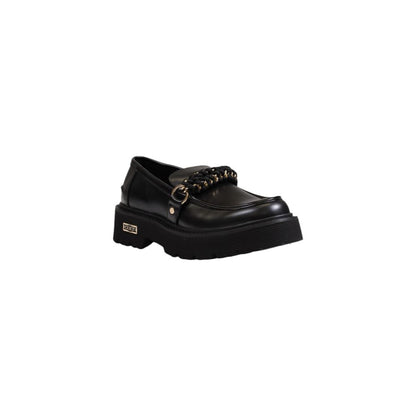 Cult Black Leather Flat Shoe