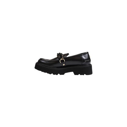 Cult Black Leather Flat Shoe