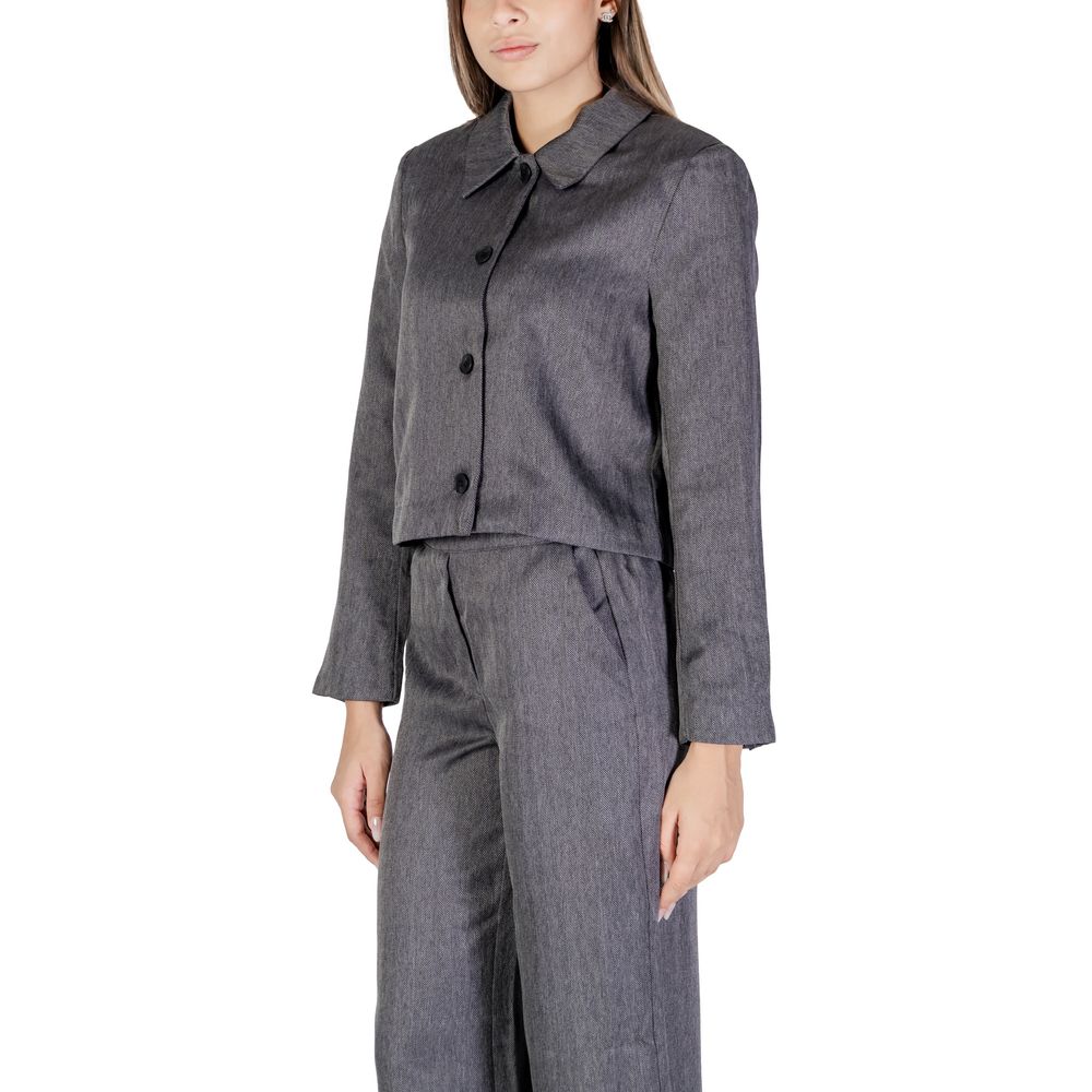 Jacqueline De Yong Gray Polyester Suits & Blazer