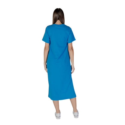 B.Young Blue Cotton Dress