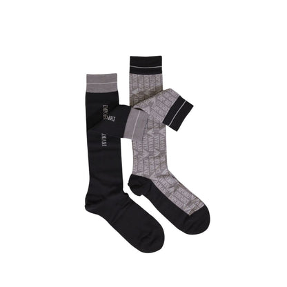 Emporio Armani Underwear Black Cotton Sock