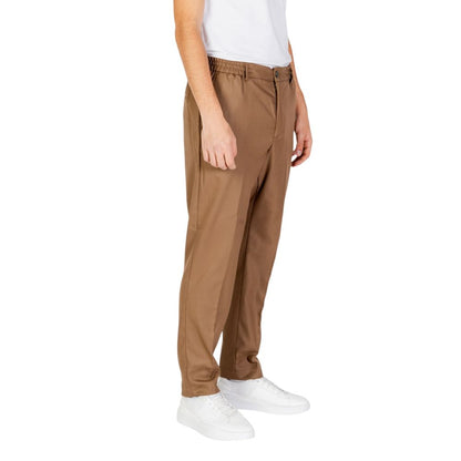 Hamaki-Ho Beige Polyester Jeans & Pant