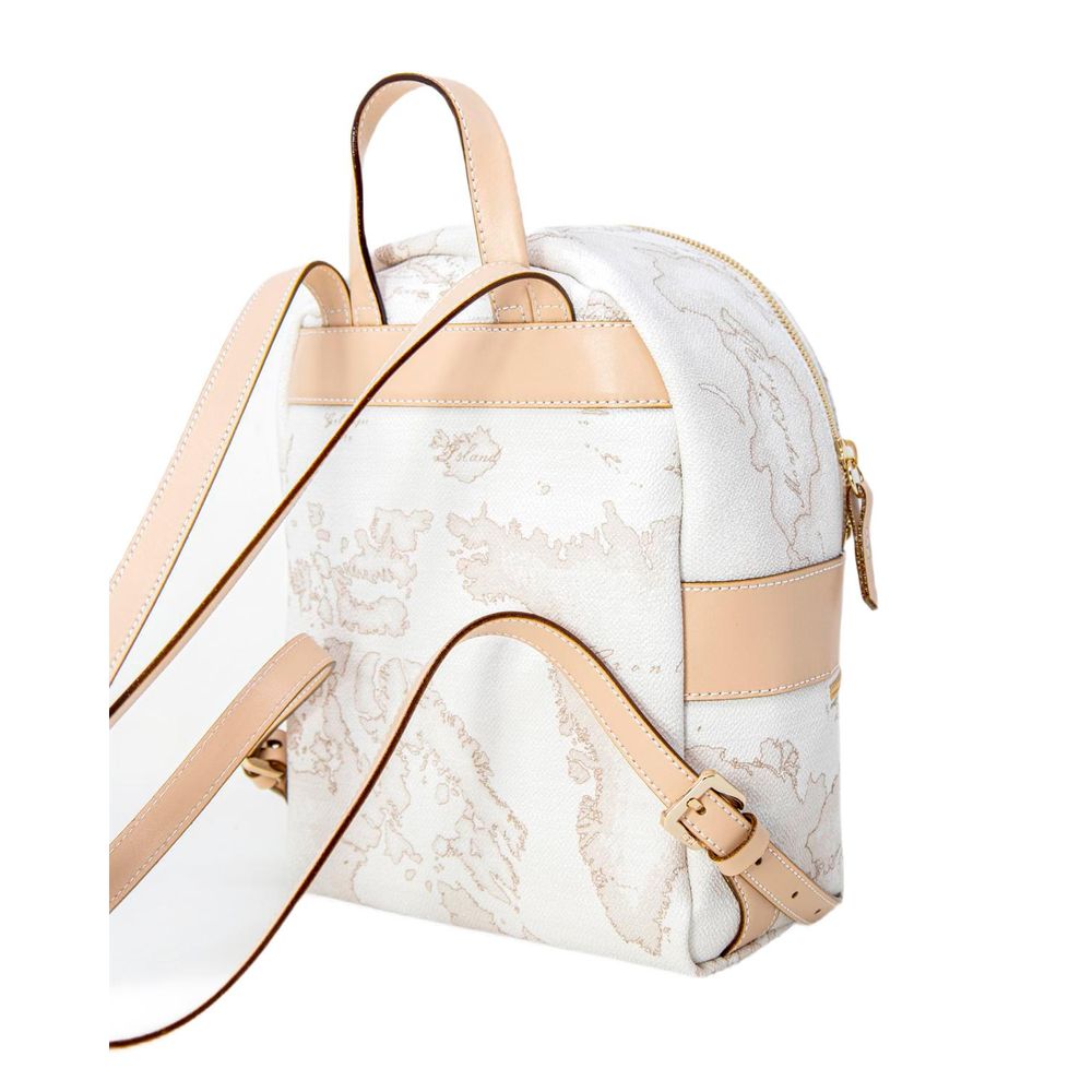 Alviero Martini Prima Classe White Synthetic Leather Backpack