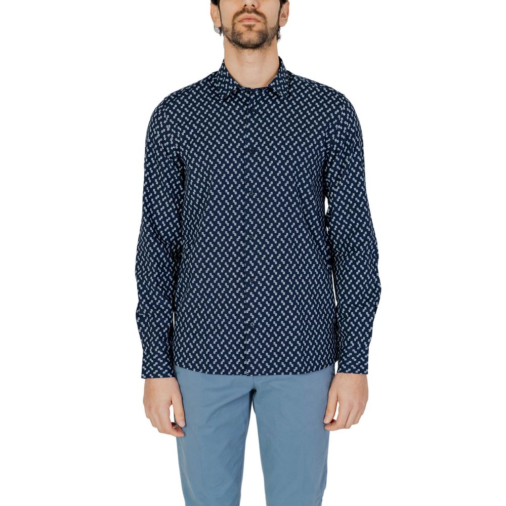 Antony Morato Blue Viscose Shirt