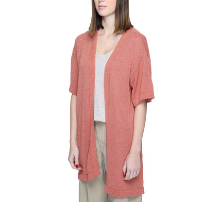 Jacqueline De Yong Red Recycled Cotton Cardigan