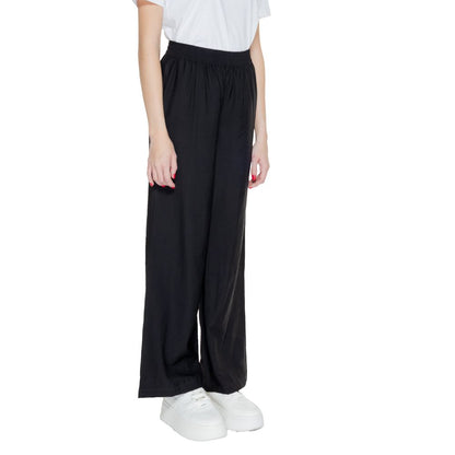 Jacqueline De Yong Black Viscose Jeans & Pant