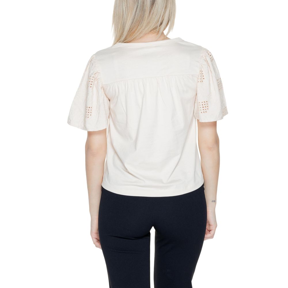 Jacqueline De Yong White Cotton Tops & T-Shirt