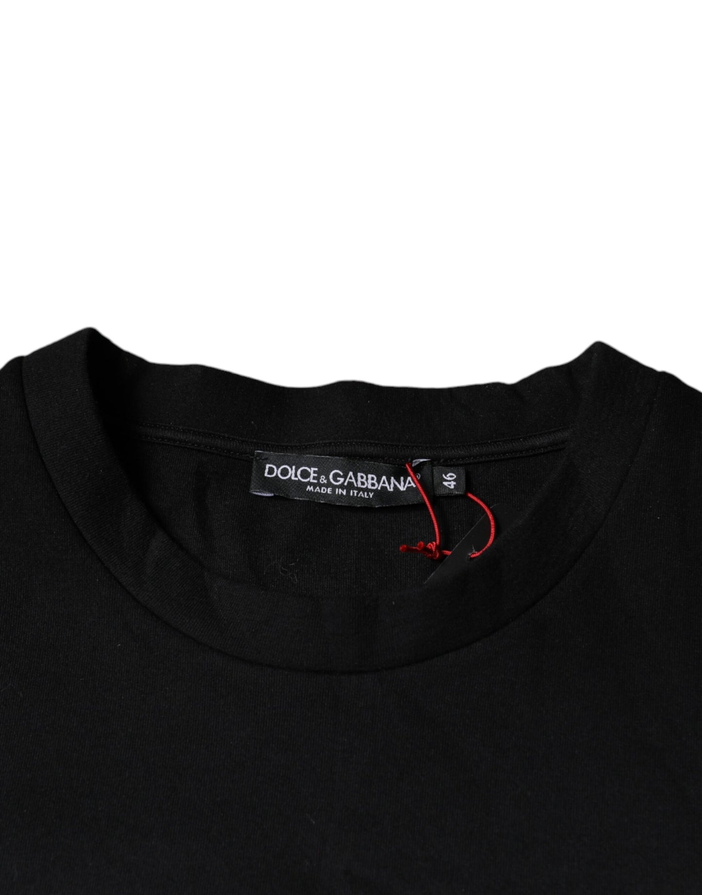 Dolce & Gabbana Black Leopard Cotton Short Sleeves T-shirt